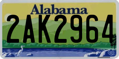 AL license plate 2AK2964