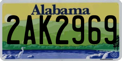 AL license plate 2AK2969