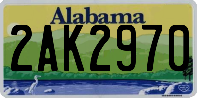 AL license plate 2AK2970
