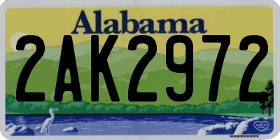 AL license plate 2AK2972