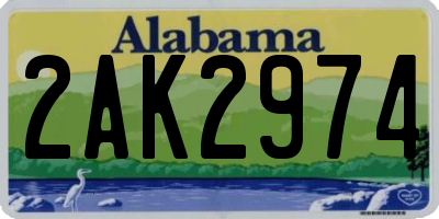 AL license plate 2AK2974