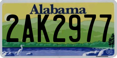 AL license plate 2AK2977