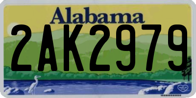 AL license plate 2AK2979