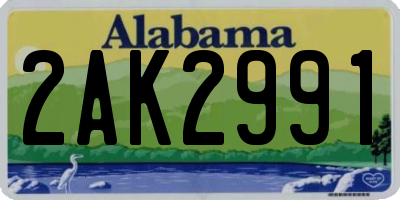 AL license plate 2AK2991