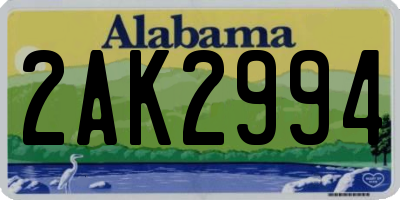 AL license plate 2AK2994