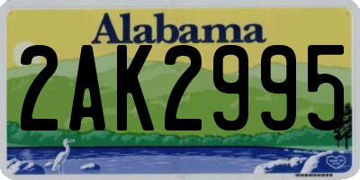 AL license plate 2AK2995
