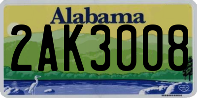 AL license plate 2AK3008