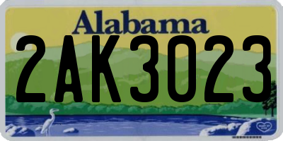 AL license plate 2AK3023