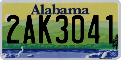 AL license plate 2AK3041