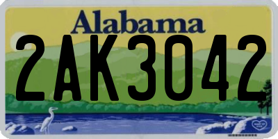 AL license plate 2AK3042