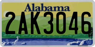 AL license plate 2AK3046