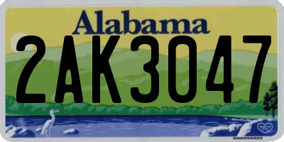 AL license plate 2AK3047