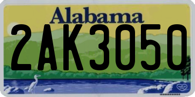 AL license plate 2AK3050