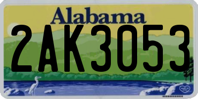 AL license plate 2AK3053