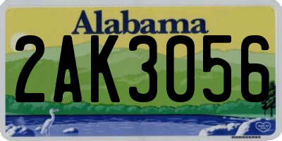 AL license plate 2AK3056