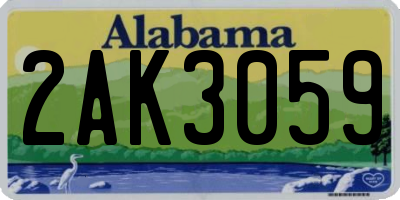 AL license plate 2AK3059