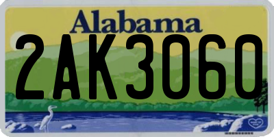 AL license plate 2AK3060