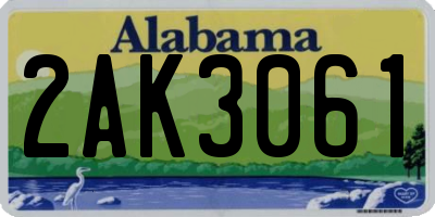 AL license plate 2AK3061