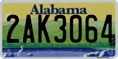 AL license plate 2AK3064
