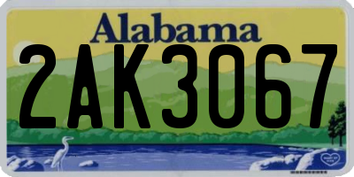 AL license plate 2AK3067