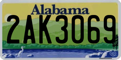 AL license plate 2AK3069