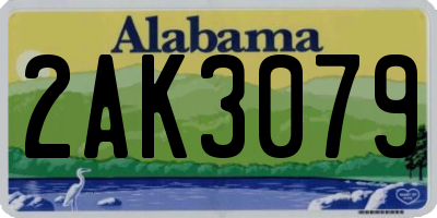 AL license plate 2AK3079