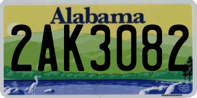 AL license plate 2AK3082