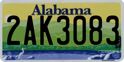 AL license plate 2AK3083