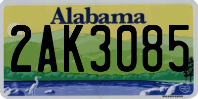 AL license plate 2AK3085
