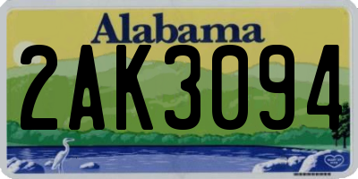AL license plate 2AK3094