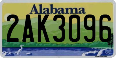 AL license plate 2AK3096
