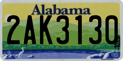 AL license plate 2AK3130