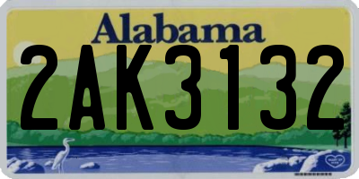 AL license plate 2AK3132