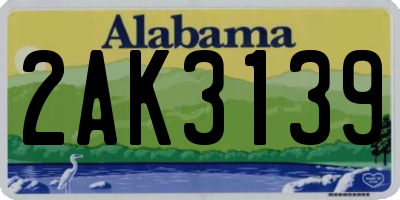 AL license plate 2AK3139