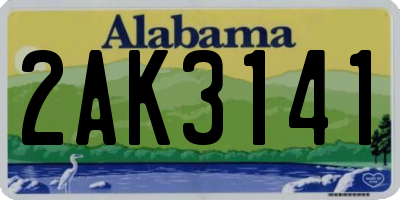 AL license plate 2AK3141