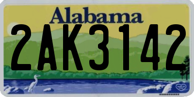 AL license plate 2AK3142