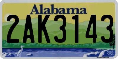 AL license plate 2AK3143