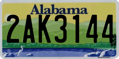 AL license plate 2AK3144