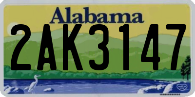 AL license plate 2AK3147