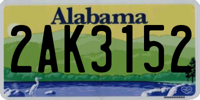 AL license plate 2AK3152
