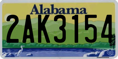 AL license plate 2AK3154