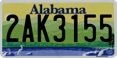 AL license plate 2AK3155