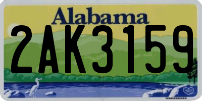 AL license plate 2AK3159