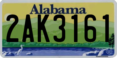 AL license plate 2AK3161