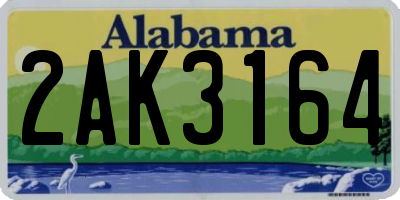 AL license plate 2AK3164