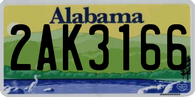 AL license plate 2AK3166