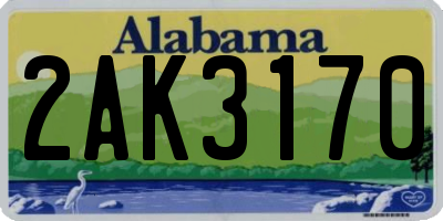 AL license plate 2AK3170