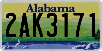 AL license plate 2AK3171