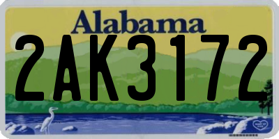 AL license plate 2AK3172