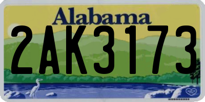 AL license plate 2AK3173